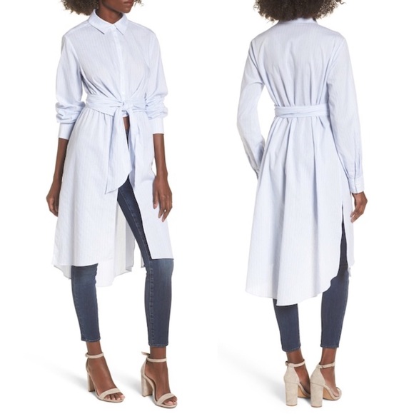 ✨HP✨ ASTR Striped Poplin Wrap Tunic